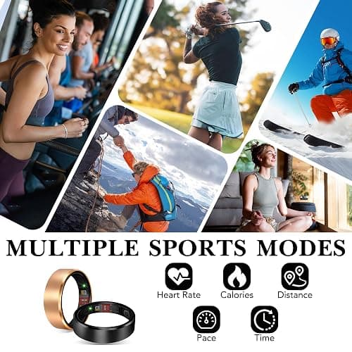 Milavan Smart Ring 2.0 for Women Men, Slim Scratch & Fingerprint Resistant Design, Advanced Chip Fitness Tracker, Sleep, Stress & Activity Monitoring, Waterproof, No Subscription Fees, Silver 10 thumbnail 3