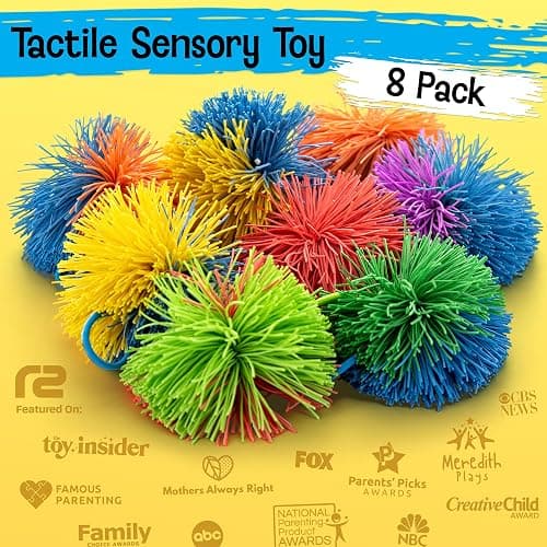 Stringy Balls & Sensory Toys 8 Pack - Valentines Day Gifts for Kids Ages 3 4 5 6 7 8 + Year Old Easter Basket Stuffers - Best Toddler Valentines Day Gifts for Boys & Girls - Monkey Balls Fidget Toys thumbnail 2