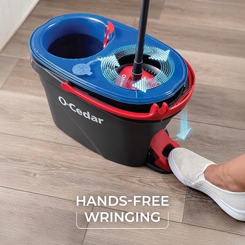 O-Cedar RinseClean Spin Mop & Bucket System + 1 Extra Mop Head | Clean with Clean Water | Removes 99% of Bacteria thumbnail 2