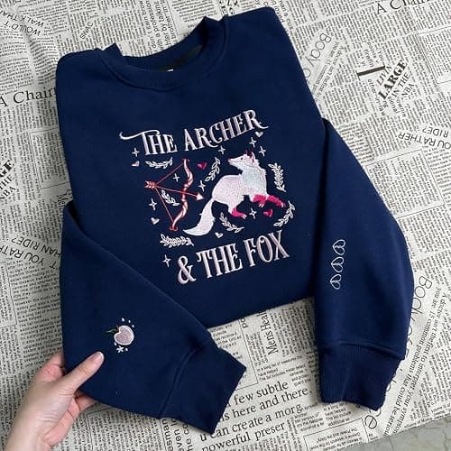 Once Upon A Broken Heart Embroidered Sweater, OUABH Shirt, The Ballad of Never After Shirt, Evangeline Fox Hoodie, Bookish Sweatshirt Multicolor thumbnail 2