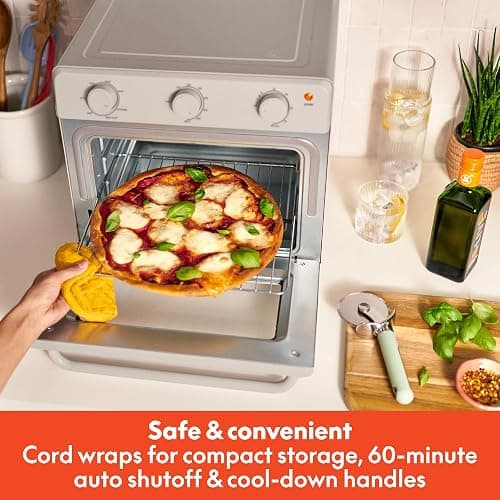 bella Air Fry Toaster Oven, 7 Preset Cooking Options, Dishwasher-Safe EverGood Coated Trays Included, 60-Minute Auto Shutoff w Audible Timer, Power Indicator Light, 1700 Watt, Oatmilk thumbnail 8