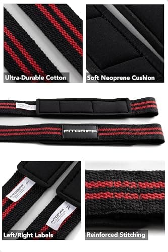 Fitgriff® Lifting Wrist Straps for Weightlifting, Gym, Deadlift, Workout (Made of Premium Cotton & Padded) - Men & Women thumbnail 3