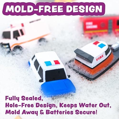 Tub Works® Emergency™ Cars Light Up Bath Toys, 12 Pack  thumbnail 6