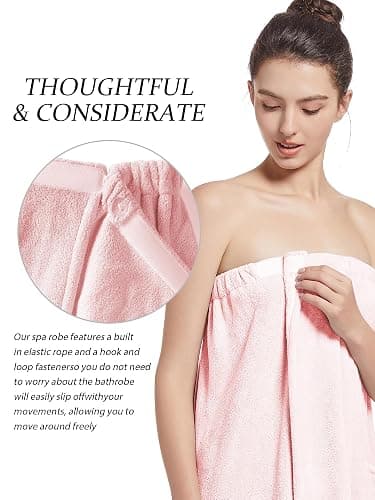 Women'S Soft Wrap Towel Full Length，Bath Robe After Shower Female Plush Long，Spa Bathrobes Lightweight With Pockets thumbnail 5