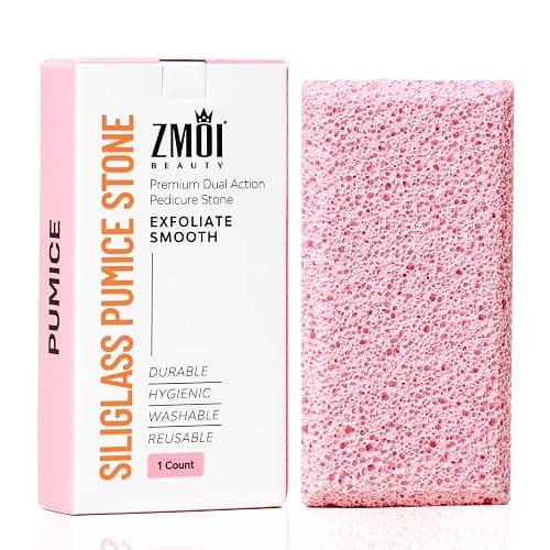 ZMOI Siliglass Pumice Stone Callus Remover for Feet, Elbows, Hands, and Knees, Spain Made - 2 in 1 Pedicure Exfoliator and Scrubber for Rough, Hard Skin (1 Pack) - Image 1