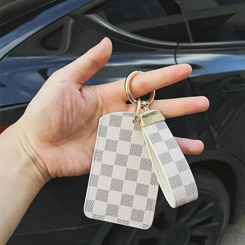 HBYPRO Leather Key Card Holder Compatible with Model 3/Y/S/X Key Protector Cover Accessories with Keychain Key Rings thumbnail 6
