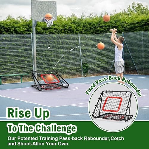 BaseGoal Baseball and Softball Rebounder Net,Baseball Rebounder,Volleyball Rebounder,Pitch Back Net,Multi-Sport Training Rebound Screen,with Pitching Target,Easy Adjustable Angles thumbnail 5