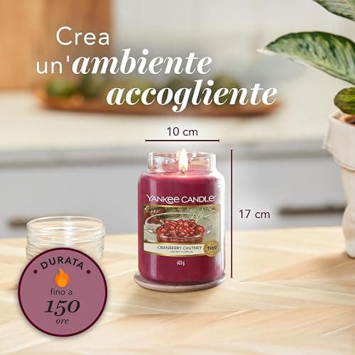 Yankee Candle Scented Candle | Candela in giara grande della Chutney di Mirtilli Rossi | Candele a lunga combustione: fino a 150 ore | Regali di Natale perfetti per le donne thumbnail 3