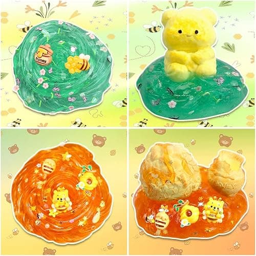 2 Pack Slimes, Slime for Kids Honey & Panda kit, Butter Cloud Slime kit for Girls Ages 8-12,Toys for Girls and Boys,4-10 Year Old Girl Birthday Christmas Party Favors for Kids Goodie Bag Stuffers thumbnail 4