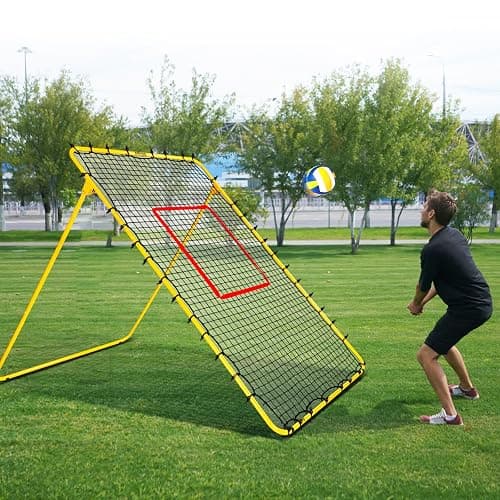 SPOYNAL 7x4 FT Volleyball Rebounder Net, 5-Angle Volleyball Training Equipment, Adjustable Rebounder Net Practice Setting, Spiking, and Bumping, Practice Net for Baseball, Softball, Lacrosse, Soccer thumbnail 9