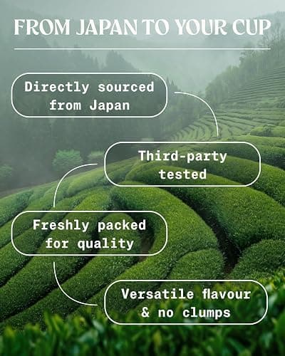 NaturaleBio Japanese Organic Matcha Green Tea Powder - Premium Grade-100g. Produced in Japan, Uji, Kyoto. Use for Drinking, Cooking, Baking, Smoothie Making and with Milk. Vegan & Vegetarian Friendly thumbnail 3