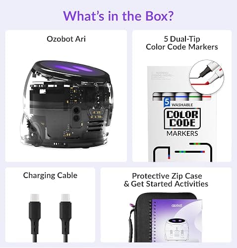 Ozobot Ari Entry Kit | Interactive Learning Robot with Touch Screen, ToF Sensor, Accelerometer, Gyroscope, and AI Integration | Hands-On STEM Education for Classrooms and Homeschool thumbnail 5