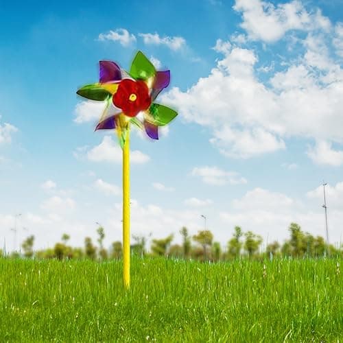 ArtCreativity Pinwheels for Kids - Pack of 24 - Reflective Pinwheel for Yard and Garden Wind Spinners, Lawn Windmill Toy, Fun Carnival Toy and Party Favor - Party Lawn Decor thumbnail 4