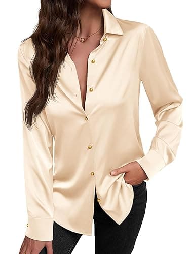 Satin Button Down Shirt