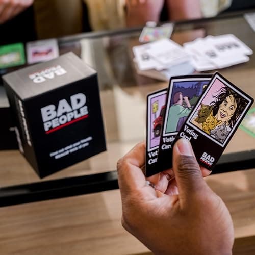 BAD PEOPLE Party Game + After Dark Expansion Set - Hilarious Adult Card Game for White Elephant Parties, Stocking Stuffers and Board Games Night with Friends thumbnail 5