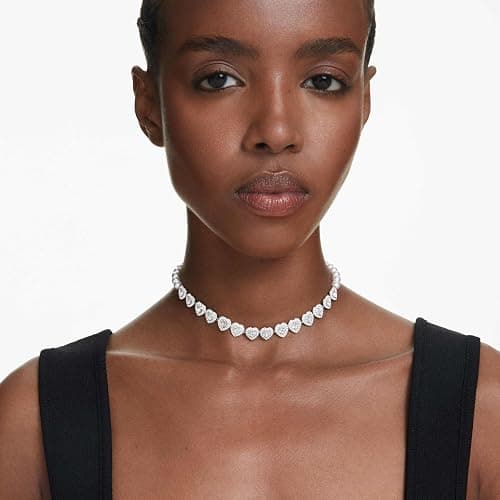 Swarovski Ariana Grande Collection, Clear Crystal & Pearls, Rhodium Finish, Necklaces, Earrings and Bracelets thumbnail 6