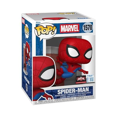 Funko Pop! Premium: Spider-Man - Spider-Man Leaning - Marvel Comics - Fumetti Marvel - Esclusiva Amazon - Figura in Vinile da Collezione - Idea Regalo - Merchandising Ufficiale - Superheroes Fans - Image 1