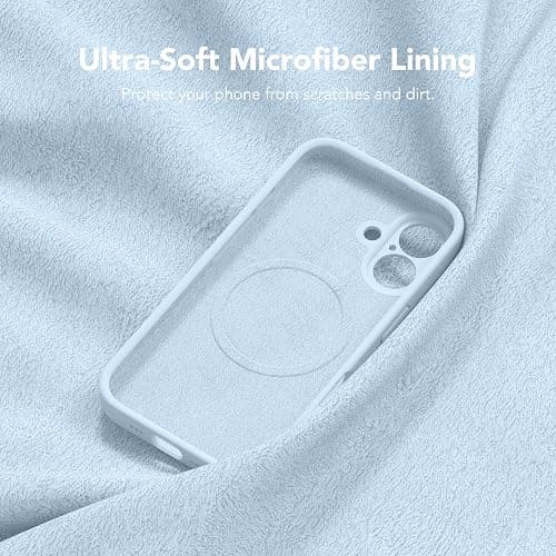 SuydanBox Magnetic for iPhone 16 Plus Case, Compatible with MagSafe, [Full Camera Protection][Screen Protector] Silicone Shockproof Protective Phone Case for iPhone 16 Plus 6.7", Light Blue thumbnail 7