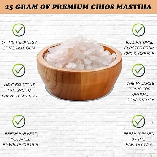 Organic Mastiha Chios 20G – 100% Natural Greek Mastic Gum, Gluten-Free & Sugar-Free Vegan Resin from Greek Farmers, Authentic Mastiha Tears for Daily Use thumbnail 4