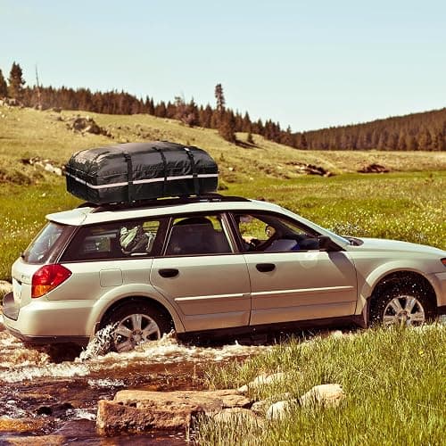 Kingfun Car Rooftop Cargo Carrier – Waterproof 20 Cubic Feet Car Roof Bag Fit All Vehicles with/Without Roof Racks, Includes Anti-Slip Mat, 8 Reinforced Straps & 6 Door Hooks, Luggage Locks（Black） thumbnail 8