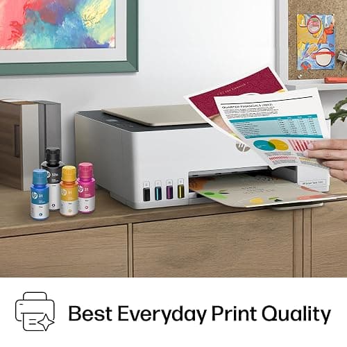 HP Smart Tank 5000 Wireless All-in-One Ink Tank Printer, Scanner, Copier with 2 Years of Ink Included, Best-for-Home, Cartridge-Free, Refillable, AI-Enabled (5D1B6A) thumbnail 4