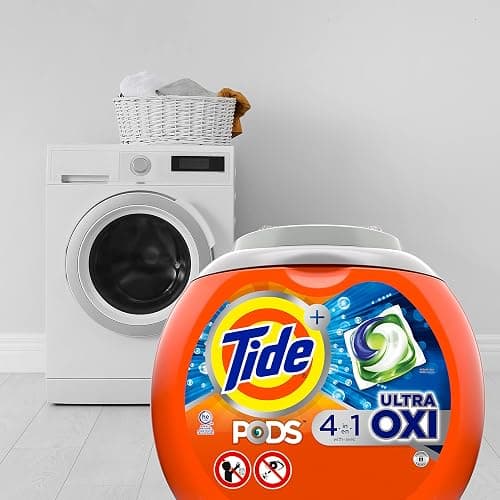 Tide 4-n-1 Ultra Oxi PODS Laundry Detergent Pacs, 57 Count, HE Compatible, Built in Pre-treater for Stains thumbnail 6
