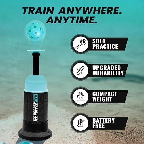 Bandit Sports Baseball Training Mini Tee Popper, Hitting Tee for Perfect Swings, Batting Machine for Practicing Hitting Without a Pitcher (1 Popper Ball Included) thumbnail 2