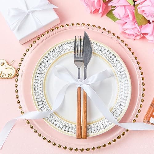 CLUEWR 1/2 Inch 50 Yards White Satin Ribbon, Ribbon Roll for Flower Bouquets, Gift Wrapping, Wedding, Handmade Crafts thumbnail 6