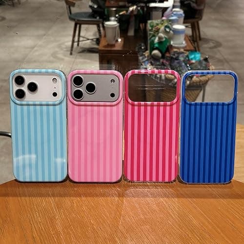 Jmltech Magnetic for iPhone 17 Pro Max Case Striped Phone Cases Cute Women Girly Trendy Shockproof Slim Soft TPU Hard PC Protective thumbnail 8