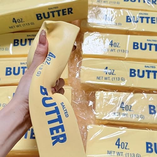 9.5 Inch Giant Butter Squishy Toy, Big Butter-Shaped Slow Rising Squishy Realistic Food Squishies, Large Sticky Butter Sticks Squeeze Toys for Anxiety Relaxation (Butter) thumbnail 6