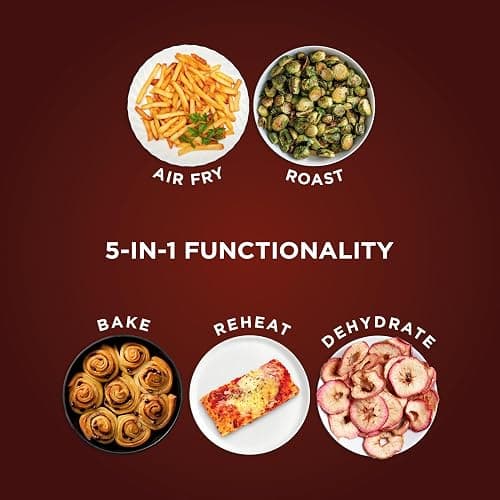 NINJA AF101C, Air Fryer, 3.8L Less Oil Electric Air Frying, Equipped with Crisper Plate + Multi-Layer Rack + Non Stick Basket, Programmable Control Panel, Black, 1550W, (Canadian Version) thumbnail 5