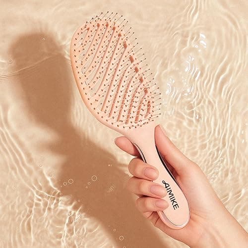 AIMIKE Rose Luxe Detangler Brush, Pain-Free Vented Detangling Brush with Ultra-Soft FlexGlide Bristles, Effortlessly Remove Knots & Reduce Hair Breakage, Wet Dry Brush for Women Thin Fine Hair thumbnail 7