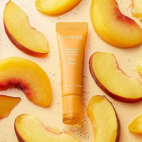 LANEIGE Lip Glowy Balm, Peach: Sheer Tinted Lip Moisturizer with Shea Butter, for Hydrating Shine & Soft Lips thumbnail 2