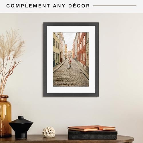 MCS Studio Gallery 16x22 Matted Poster Frame with 12x18 Picture Display, Black Woodgrain Engineered Wood Vertical & Horizontal Wall Hanging Large Picture Frame for Photos, Posters & Art Prints (1-Pack) thumbnail 3