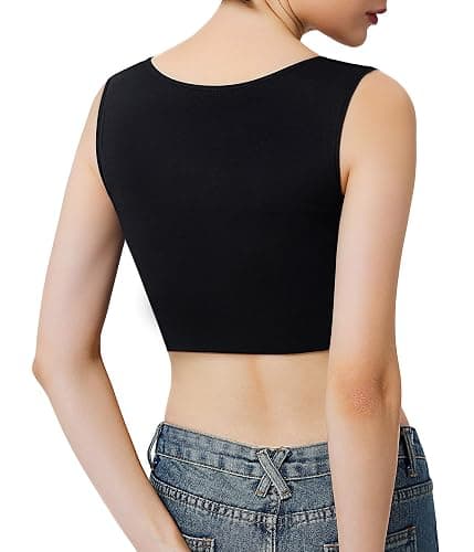 LEINIDINA Chest Binder for Transgender FTM Elastic Band Crew Neck Pullover Binder Bra Tank Top thumbnail 2