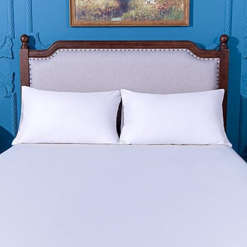 NTBAY Standard Pillowcase Set - 2 Pack Brushed Microfiber 20x26 Pillowcases - Soft, Wrinkle-Free, Fade-Resistant, Stain-Resistant, White Pillowcases with Envelope Closure - 20x26 Inches, White thumbnail 2