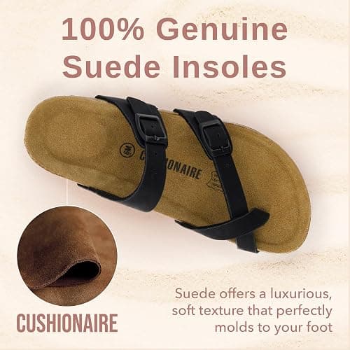 CUSHIONAIRE Women's Luna Cork Footbed Sandal With +Comfort thumbnail 3