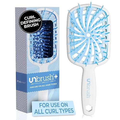 FHI Heat UNbrush Plus — Curly Hair Brush for Gentle & Effective Detangling on Wet or Dry Fragile Hair Types — Detangler Brush w/ 84 UltraFlex Bristles, Ultra-light, Vented, Anti Static Hairbrush - Image 1