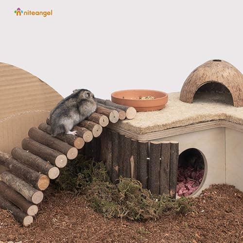 Niteangel Wooden Ladder Bridge, Hamster Mouse Rat Rodents Toy, Small Animal Chew Toy thumbnail 3