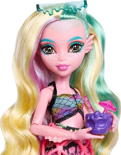 Monster High Doll & Playset, Lagoona Blue Scare-adise Island Snack Shack with Food Accessories & Color-Change Drinks thumbnail 5