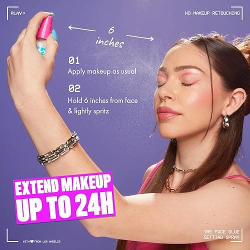 NYX Professional Makeup Setting Spray, The Face Glue Setting Spray, for Face, Up to 24 Hour Wear, Makeup Gripping, Transfer Resistant and Waterproof, 60ml thumbnail 3