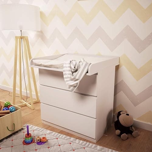 AVANTI TRENDSTORE - Sophie - Fasciatoio in legno laminato di colore bianco per la cassettiera IKEA Malm. Dimensioni LAP ca. 80x9,6x76,3cm thumbnail 2