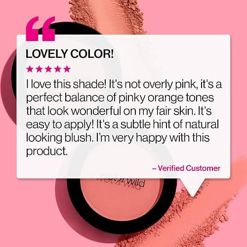 wet n wild Color Icon Blush, Effortless Matte Natural Sheer Glow & Seamless Blend, Luxuriously Infused Smooth Jojoba Oil, Cruelty-Free & Vegan - Pinch Me Pink thumbnail 7