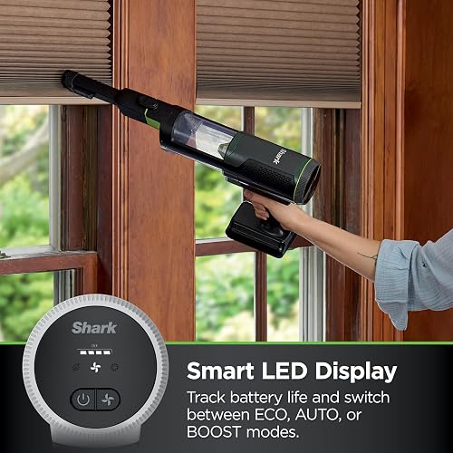 Shark PowerBoost Cordless 2-in-1 Car/Home Handheld PowerVac, Powerful Suction, 40 Minute Runtime, Portable, 3 Cleaning Modes, LED Screen, Furfins Tool, Duster Crevice Tool, Charcoal, BH102 thumbnail 9