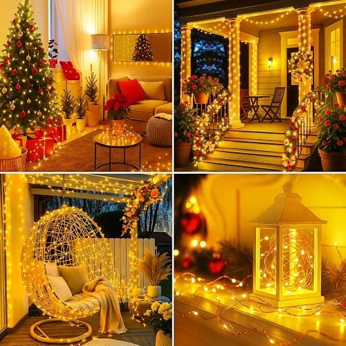 btfarm Remote Fairy Lights Plug in, 66FT 200 LED Twinkle Lights Indoor, Timer String Light for Bedroom, 8 Modes Copper Wire Waterproof Christmas Lights for Tree Wedding Outdoor Decoration, Warm White thumbnail 6