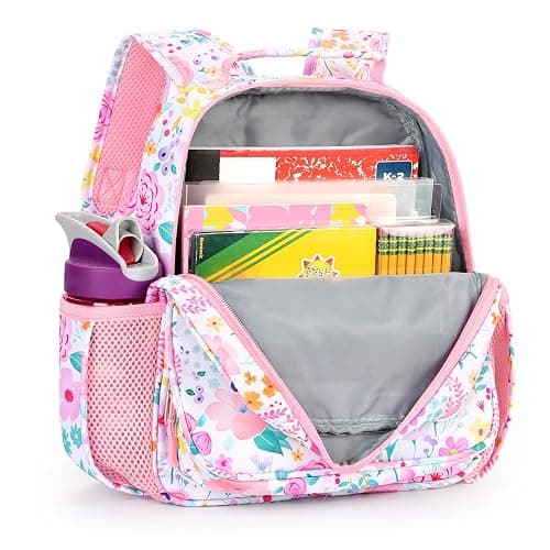mibasies Toddler Backpack for Girls 2-4: Preschool Kindergarten Backpack - Cute Kids Backpacks for Girls - Flower Pink thumbnail 9