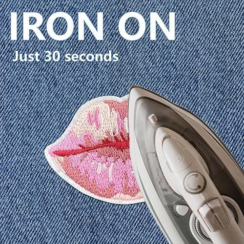 Boho Girly Iron On Patches, Cute Embroidery Applique Patch, DIY Decorative Heat Press Patches for Jeans Jackets Clothing Backpacks Hats (Boho3 12 Pcs) thumbnail 5