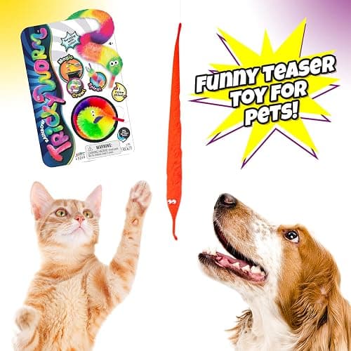 JA-RU Fuzzy Worm Fidget Toy with String Attached (1 Pack) – Fun Magic Tricks for Kids, Soft Sensory Toy, Bulk Party Favors, Gag Gifts & Classroom Prizes. 5219-1A thumbnail 4