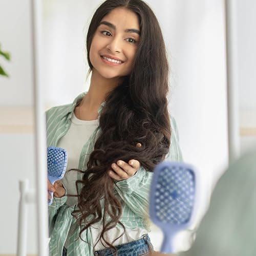FHI Heat UNbrush Mini Detangler Brush for Pain-Free Brushing on All Wet or Dry Hair Types — Durable Duoflex Anti-Static Bristles, Lightweight Handle, Vented Mini Hair Brush thumbnail 10