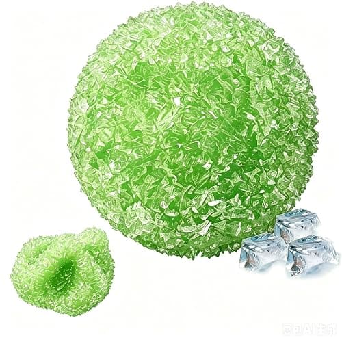 Crunchy Squishy Stress Ball, Ice Squishies Stress Ball, 2026 New Squeeze Stress Slushie Squishy, Ice Skin Fidget Sensory Toys for Relaxing, Non-Sticky Slow Rising Squeeze Balls (Green) - Image 1